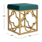 SAFAVIEH Madisen Moroccan Glam Velvet Square Ottoman