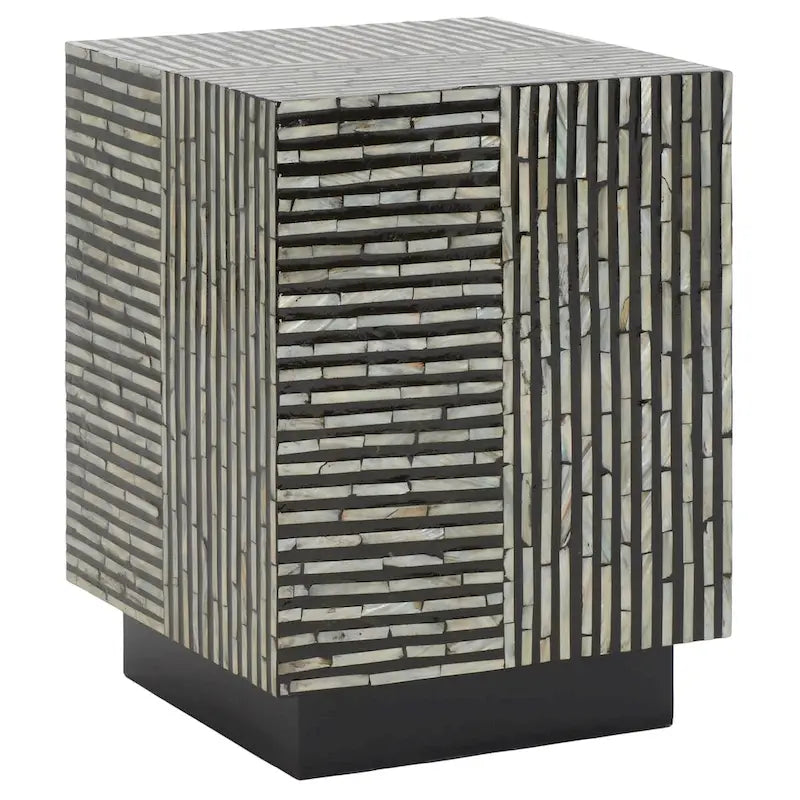 SAFAVIEH Heidrun Tabouret Carré - 14 L x 14 P x 19 H - 14Lx14Px19H
