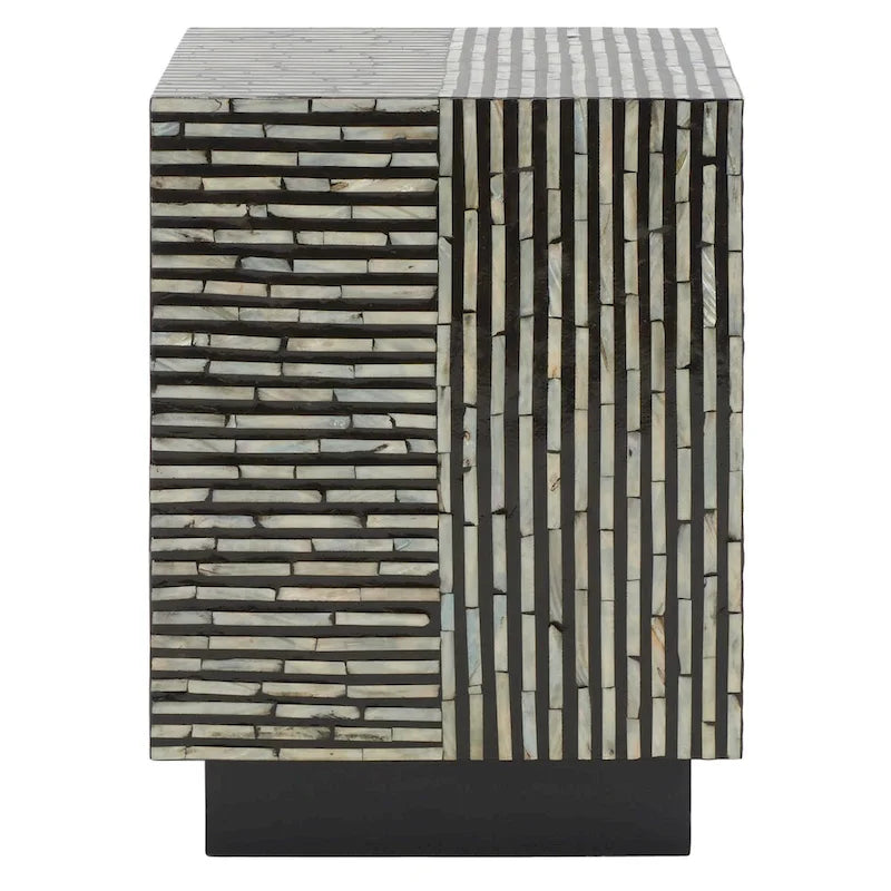 SAFAVIEH Heidrun Tabouret Carré - 14 L x 14 P x 19 H - 14Lx14Px19H
