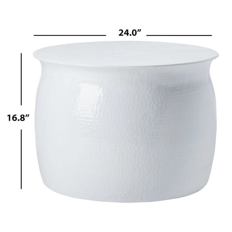 SAFAVIEH Karel Tabouret de table en métal argenté - 24 L x 24 P x 16,8 H - 24Wx24Dx17H