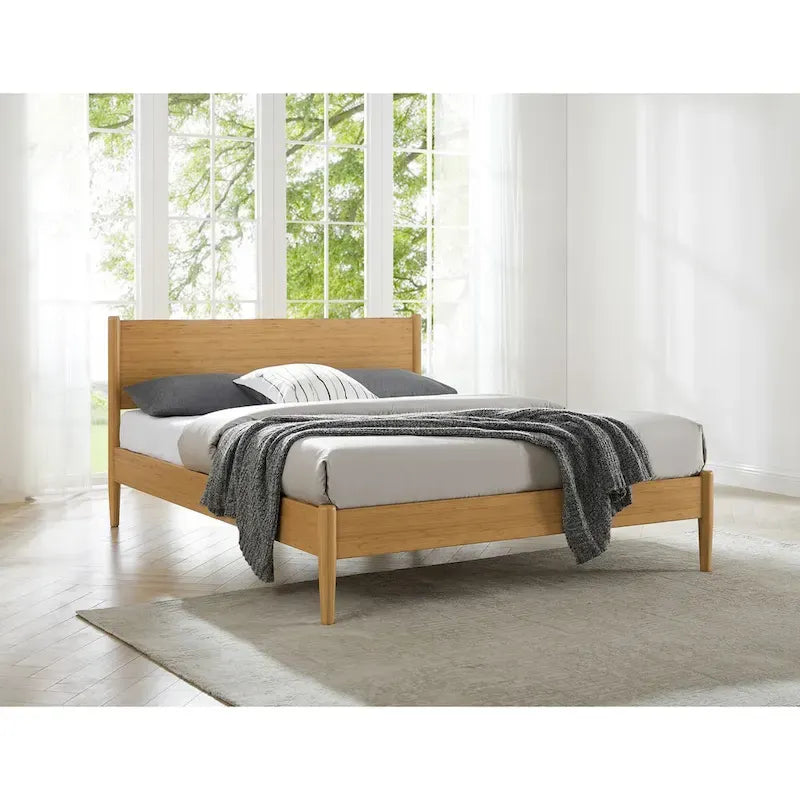 Lit plateforme King size Ria, Caramélisé
