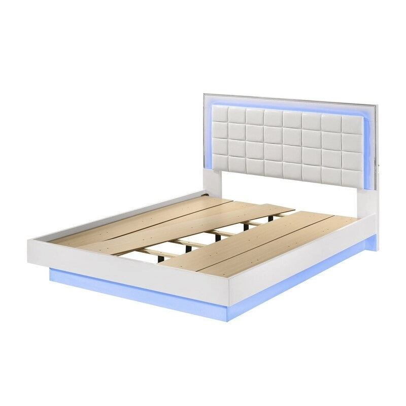 Ensemble de chambre à coucher B750 laque blanche avec LED de Best Quality Furniture