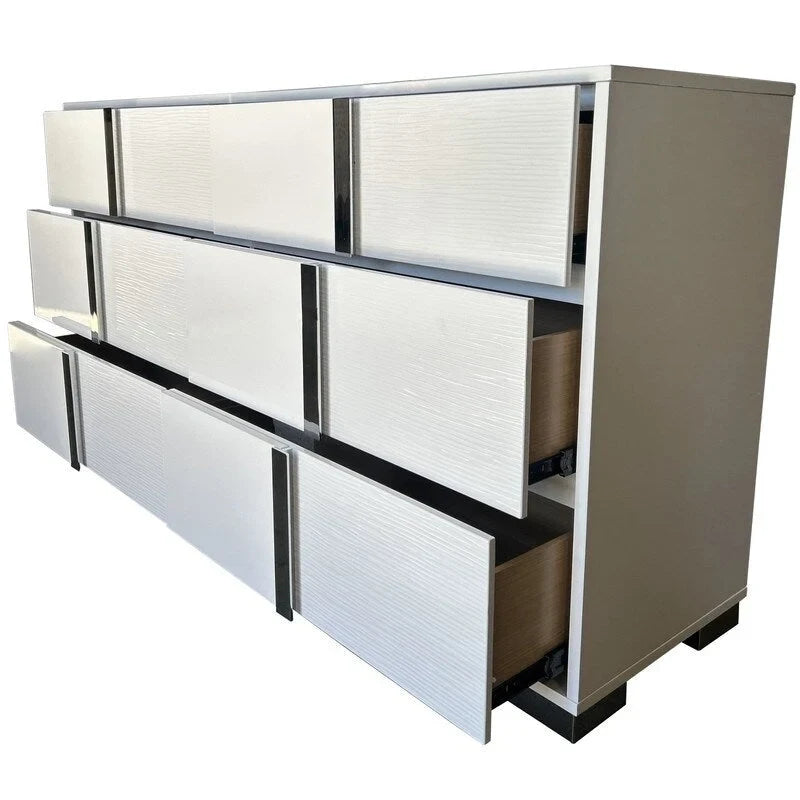 Ensemble de chambre à coucher B750 laque blanche avec LED de Best Quality Furniture
