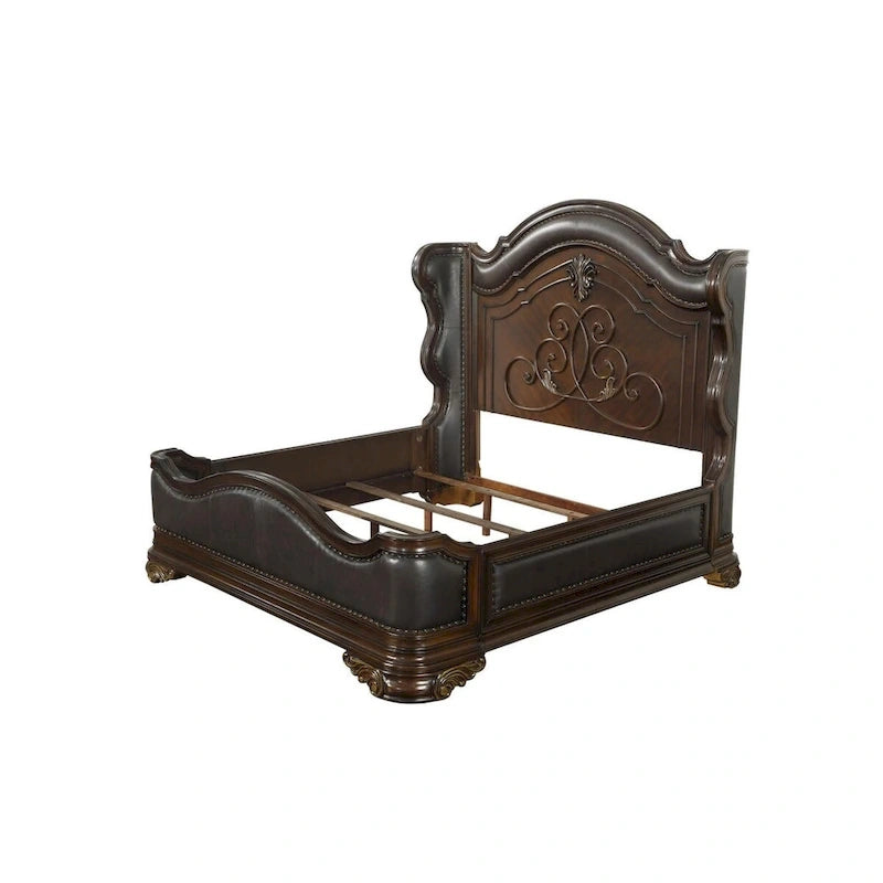 Ensemble de chambre à coucher traditionnel Helmer 6 pièces en merisier Highlands