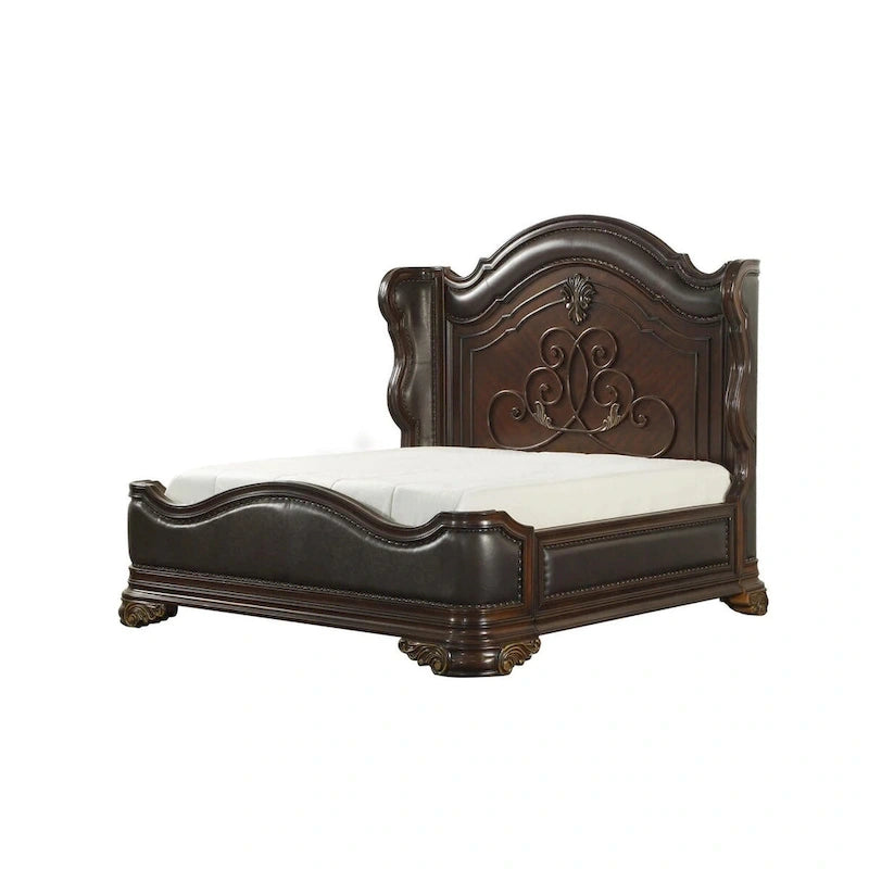 Ensemble de chambre à coucher traditionnel Helmer 6 pièces en merisier Highlands