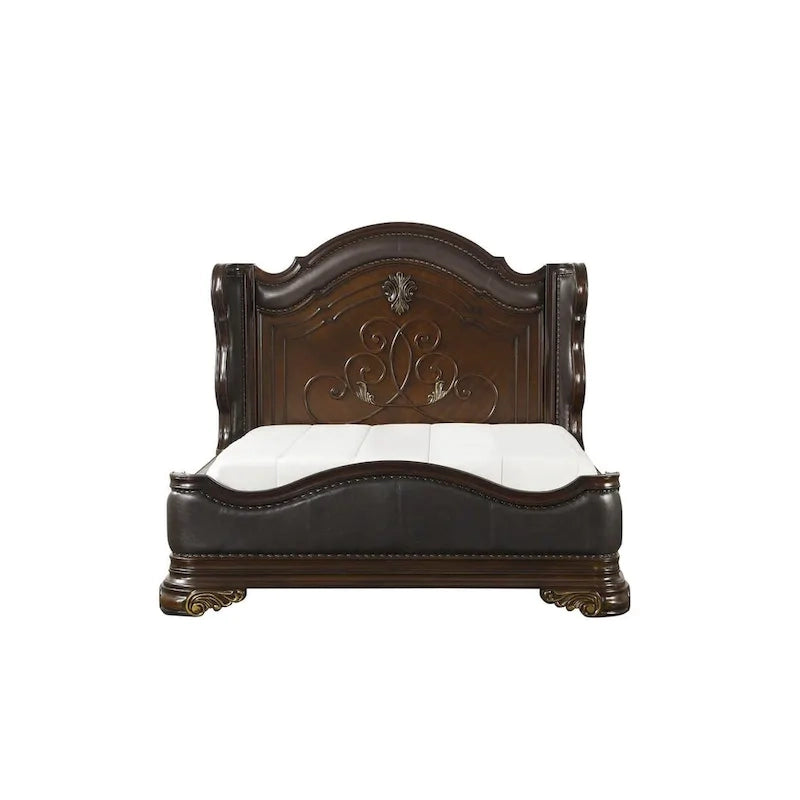 Ensemble de chambre à coucher traditionnel Helmer 6 pièces en merisier Highlands