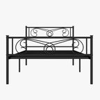 Lit avec rangement, avec tête et pied de lit à motif vintage, supporte jusqu'à 360 kg
