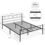 Lit avec rangement, avec tête et pied de lit à motif vintage, supporte jusqu'à 360 kg