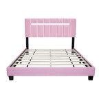 Pink Velvet Upholstered bed frame with adjustable Features,teenage girl's favoriate Pink collection