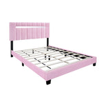 Pink Velvet Upholstered bed frame with adjustable Features,teenage girl's favoriate Pink collection