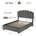 Lit double en velours relevable