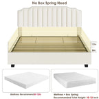 Lit double en velours relevable