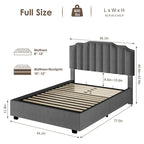 Lit double en velours relevable