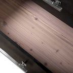 Commode de rangement moderne Alaric de Furniture of America, en bois massif noir, avec 5 tiroirs dont un tiroir inférieur doublé de cèdre