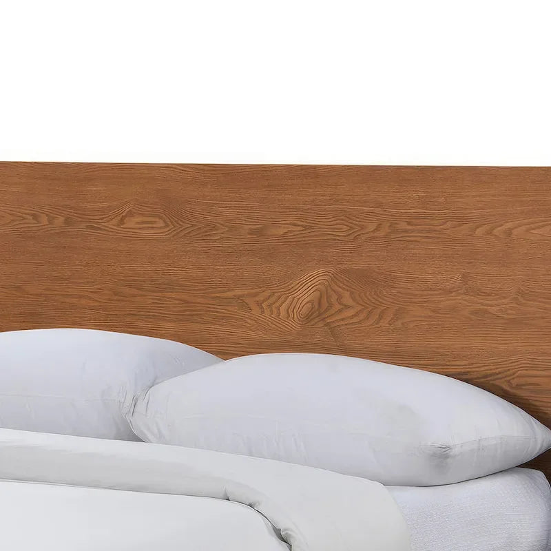 Lit plateforme bas en bois style milieu de siècle Beau de Furniture of America