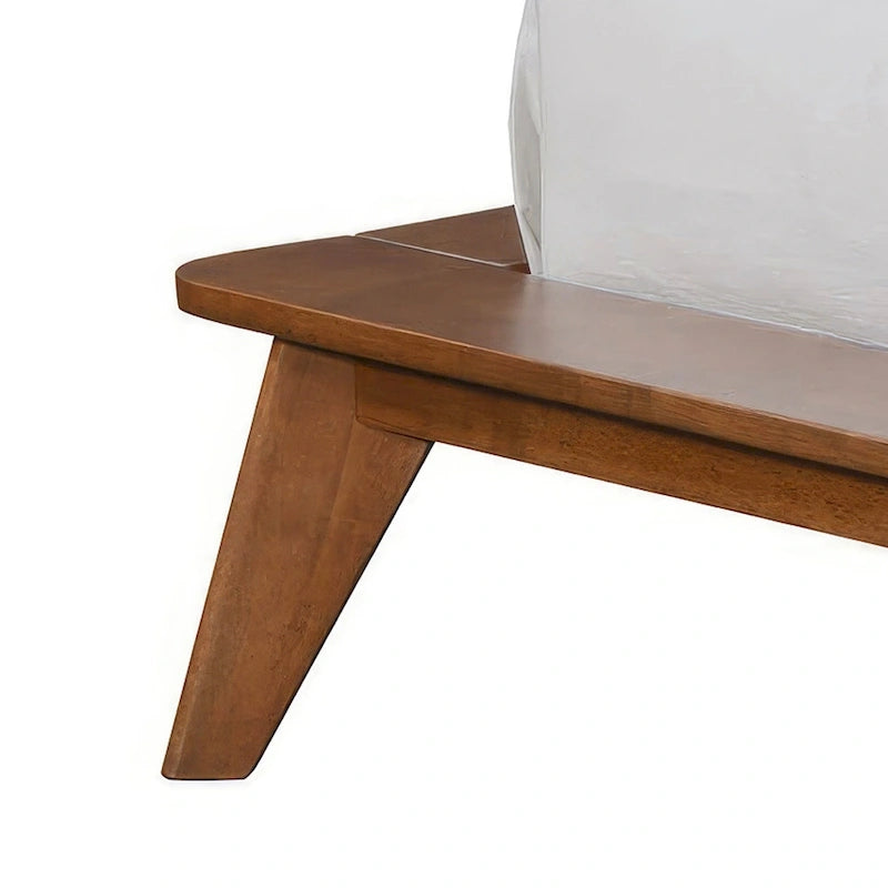 Lit plateforme bas en bois style milieu de siècle Beau de Furniture of America