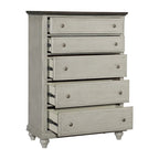 Chambre à coucher gris clair, ensemble de 6 pièces : lit, tables de chevet, commode, miroir, chiffonnier