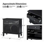 Table de chevet Georg traditionnelle en rotin, 68,6 cm de haut, avec pieds réglables, lot de 2, par HULALA HOME