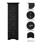 Tall Storage Cabinet with 4 Shelves for Living Room, Kitchen