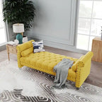 Haven Chesterfield Velvet Upholstered Bench 72 - 71.0 In. W X 28.0 In. H X 29.0 In. D