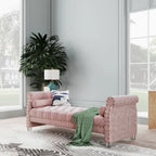 Haven Chesterfield Velvet Upholstered Bench 72 - 71.0 In. W X 28.0 In. H X 29.0 In. D