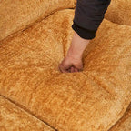Canapé moderne 3 places avec pouf et méridienne