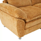 Canapé moderne 3 places avec pouf et méridienne