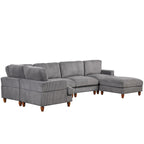 Modular Sectional Sofa with Ottoman L Shaped Corner Sectional