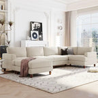 Modular Sectional Sofa with Ottoman L Shaped Corner Sectional