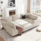 Modular Sectional Sofa with Ottoman L Shaped Corner Sectional