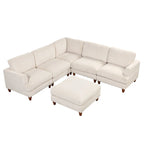 Modular Sectional Sofa with Ottoman L Shaped Corner Sectional