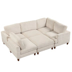 Modular Sectional Sofa with Ottoman L Shaped Corner Sectional