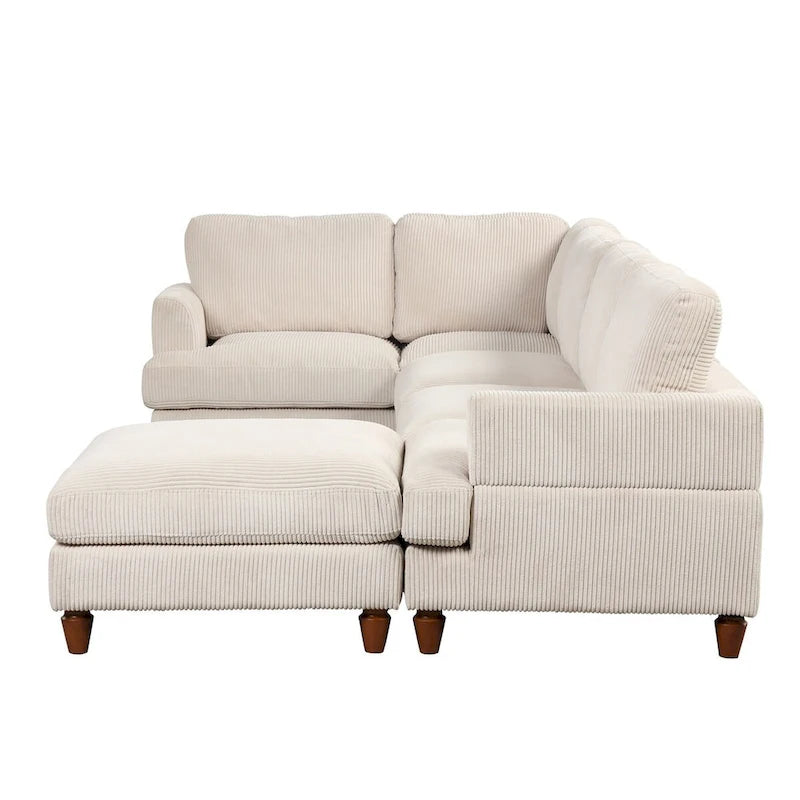 Modular Sectional Sofa with Ottoman L Shaped Corner Sectional