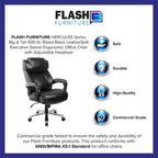Fauteuil de direction noir en similicuir HERCULES Big & Tall de la série LeatherSoft