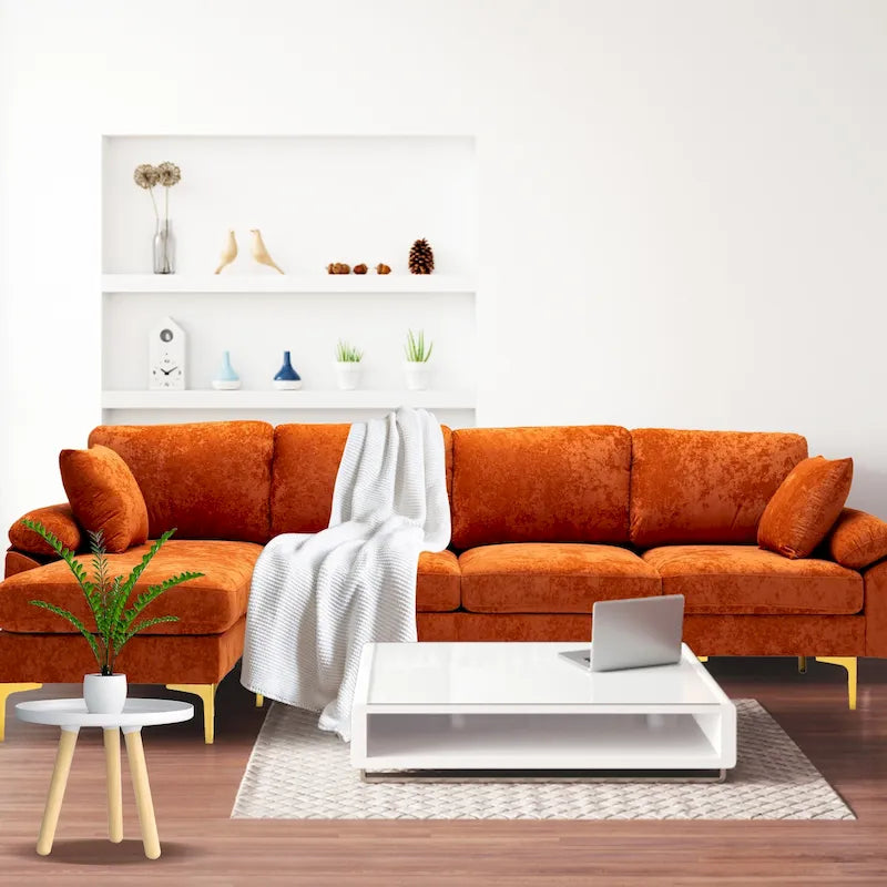 Canapé d'angle Kata 115 avec pouf