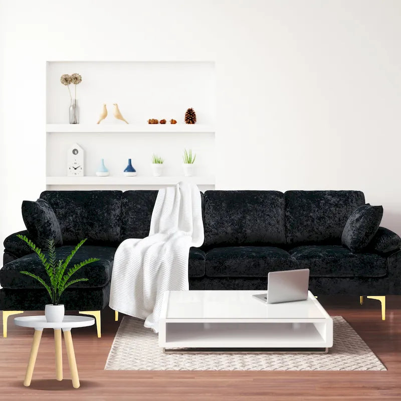 Canapé d'angle Kata 115 avec pouf