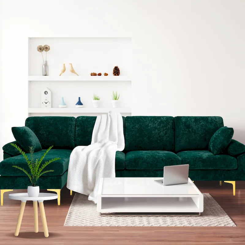 Canapé d'angle Kata 115 avec pouf
