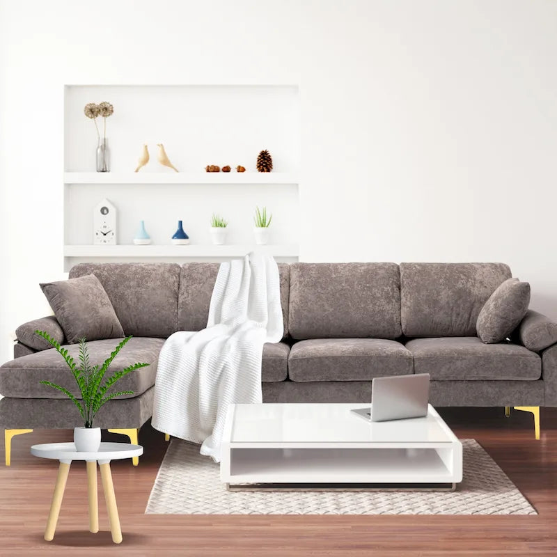 Canapé d'angle Kata 115 avec pouf
