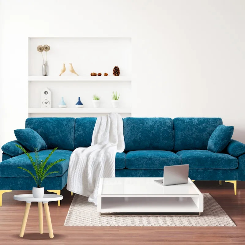 Canapé d'angle Kata 115 avec pouf