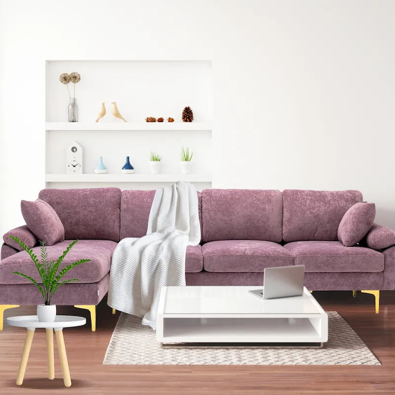 Canapé d'angle Kata 115 avec pouf