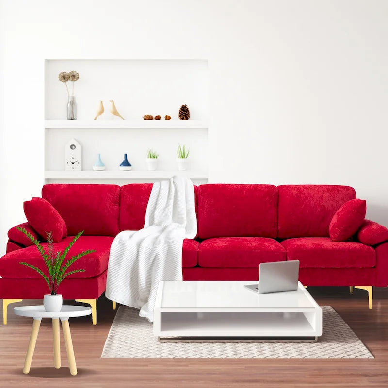 Canapé d'angle Kata 115 avec pouf