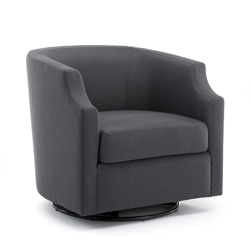 Swivel Glider Barrel Chair For Living Room