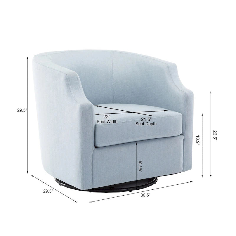 Swivel Glider Barrel Chair For Living Room