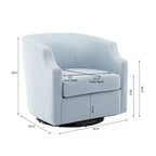 Swivel Glider Barrel Chair For Living Room