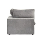 Grand canapé sectionnel modulable réversible en lin en U avec 2 poufs