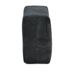 Grand canapé sectionnel modulable réversible en lin en U avec 2 poufs