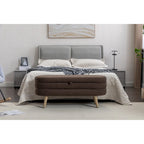 Boucle Fabric Storage Bench For Living Room Bedroom Indoor