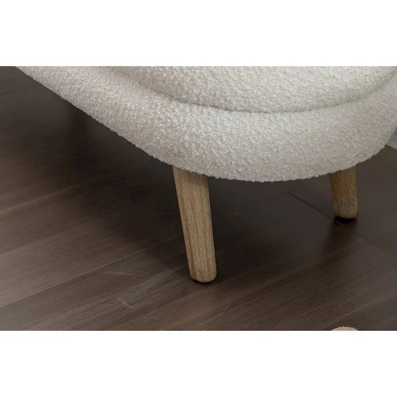 Boucle Fabric Storage Bench For Living Room Bedroom Indoor