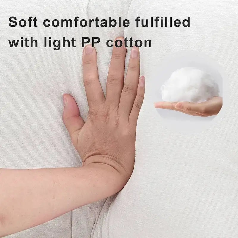 6-seat U-shaped Sectional Sofa, Sleeper Sectional with Waist Pillows for Living Room, Apartment