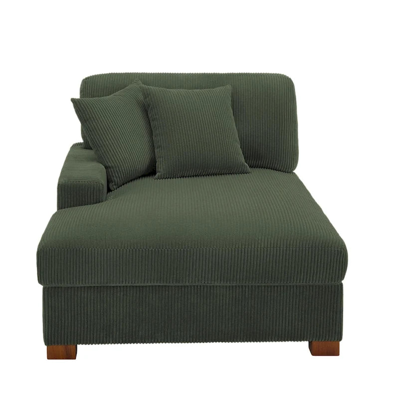 Modern Modular Sectional Sofa Corduroy Chaise Lounges